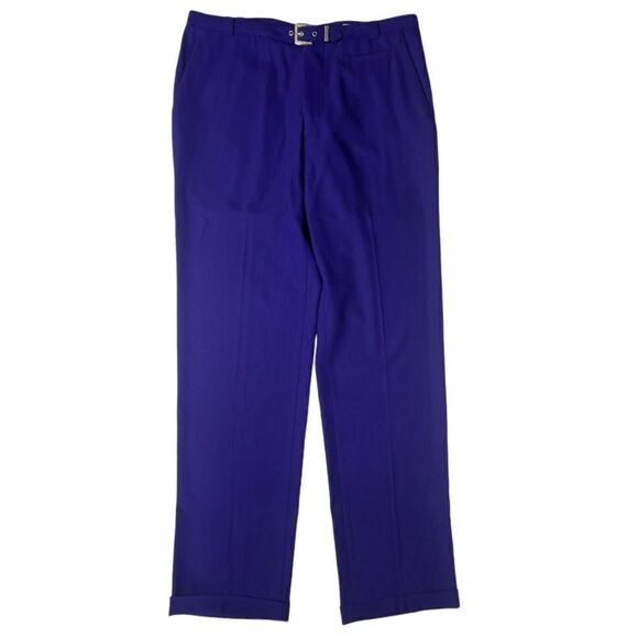 VTG Gianni Versace Purple Straight leg Wool Trousers Pants Women’s 33 in waist - Picture 11 of 11
